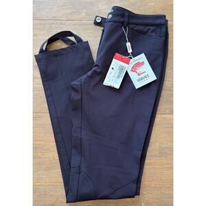 Versace Sport Made in Italy Womens 42 Dark Brown Stretch Pants 31 Waist NWT